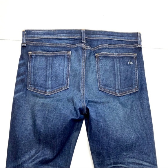 Rag and Bone Skinny Ripped Knees Distressed Jeans in Couleur W1502K520 - Picture 6 of 8